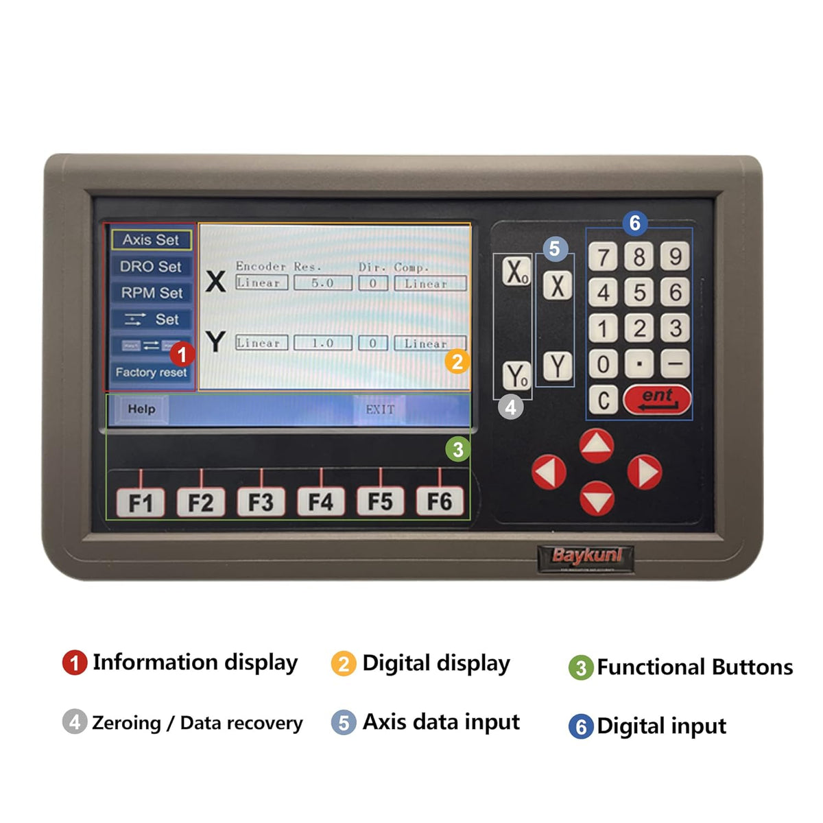 2 Axis LCD DRO Digital Readout Display V681
