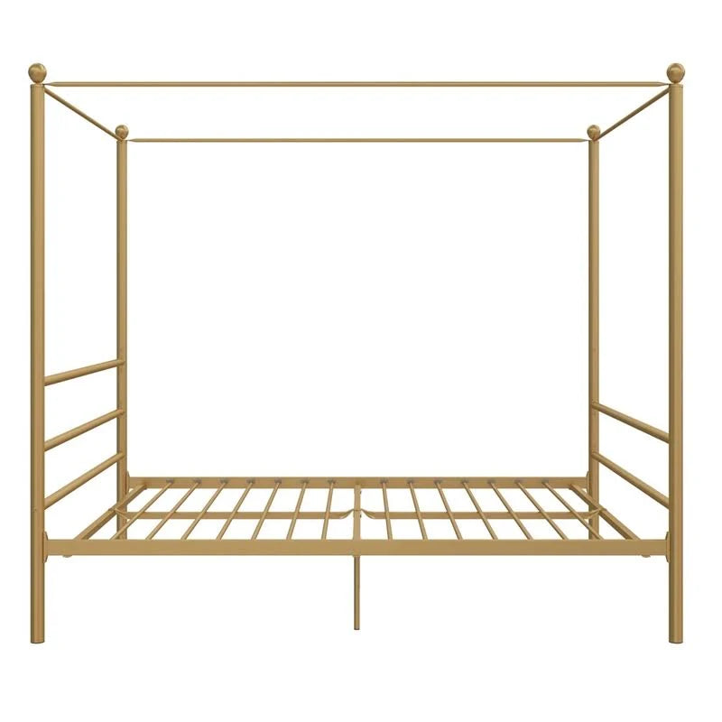 Full Gold Metal Canopy Bed L921