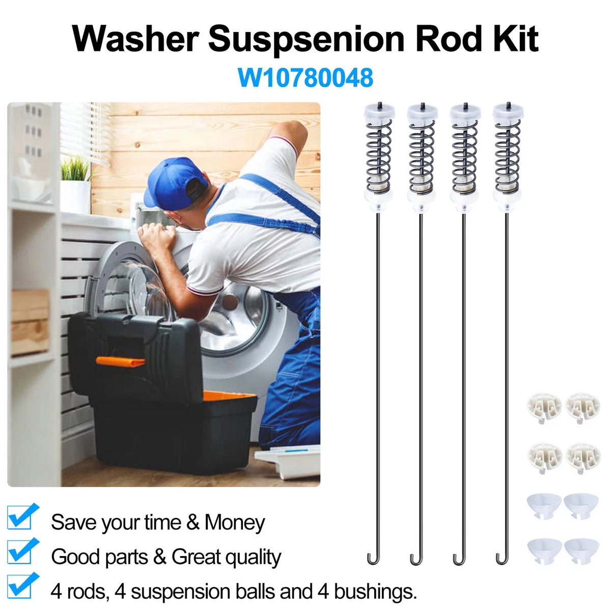Washer Suspension Rod Kit Z7645