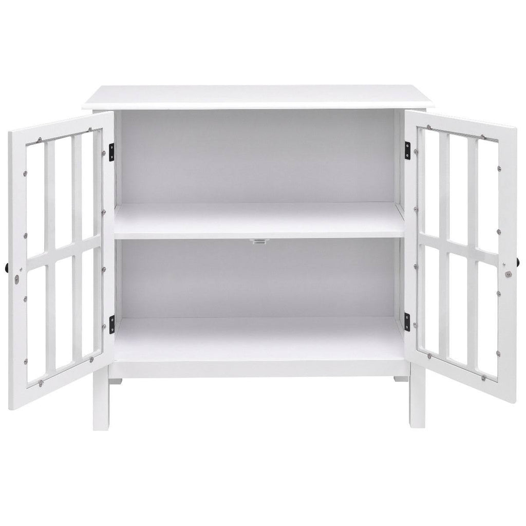 Glass Door Sideboard Console Storage Cabinet W532343