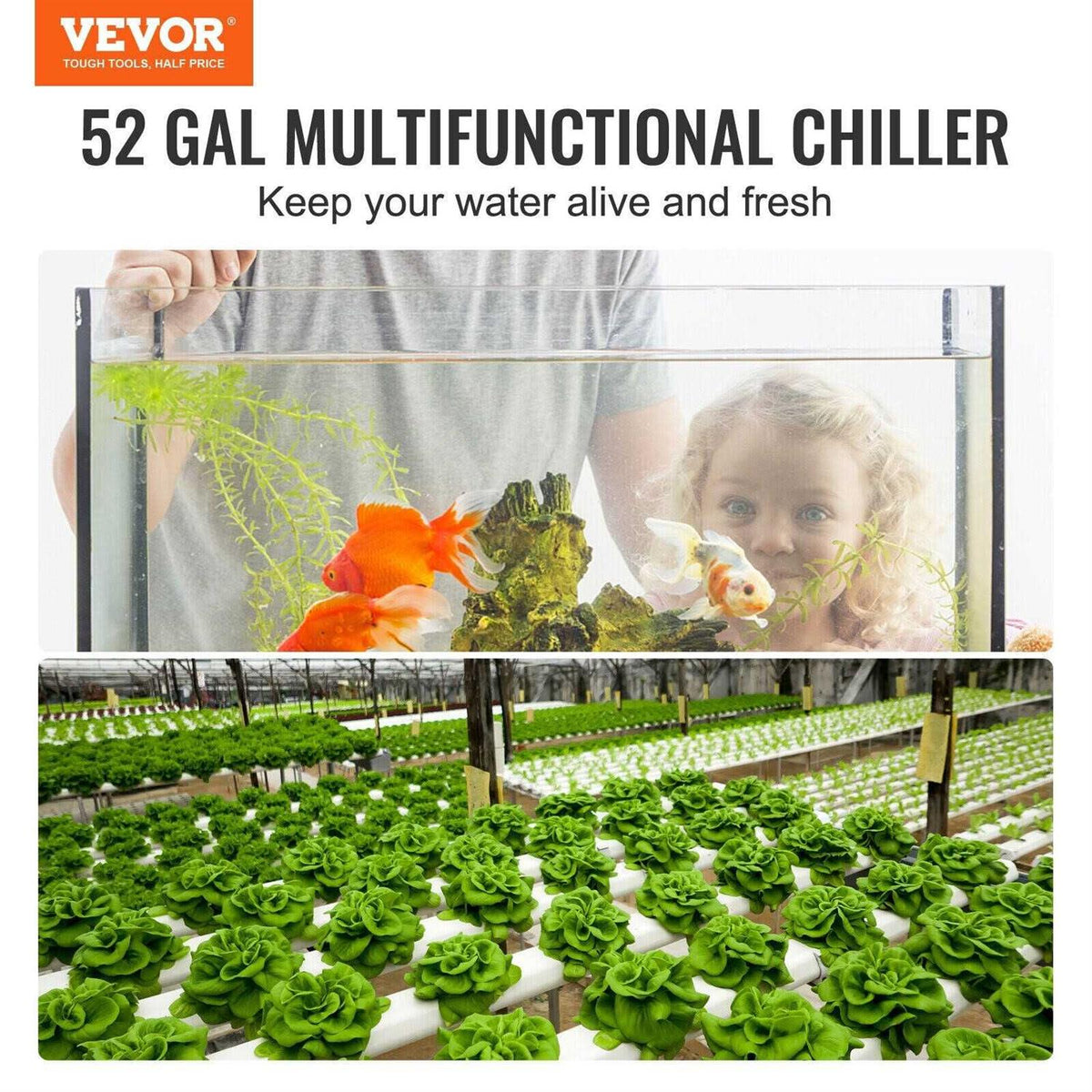 52 Gal 1/10 HP Hydroponic Water Chiller U713