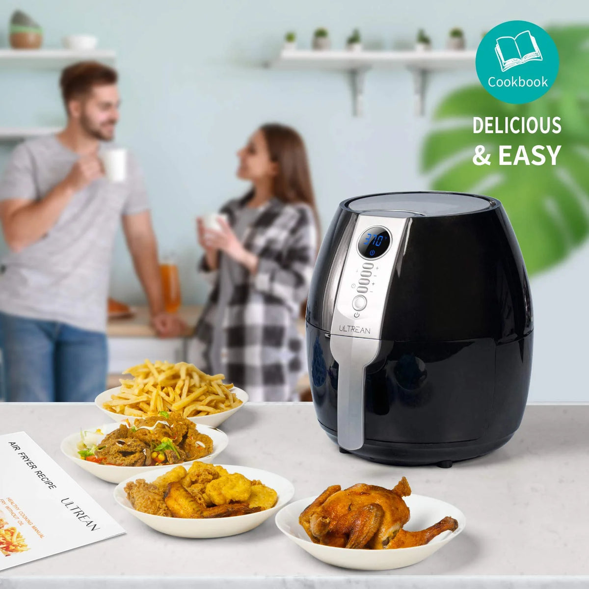 4.2 Quart Nonstick Air Fryer with LCD Digital Screen G876