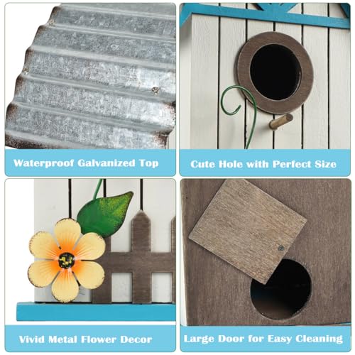 Blue Bird Houses Wooden Bird Nesting Box X889
