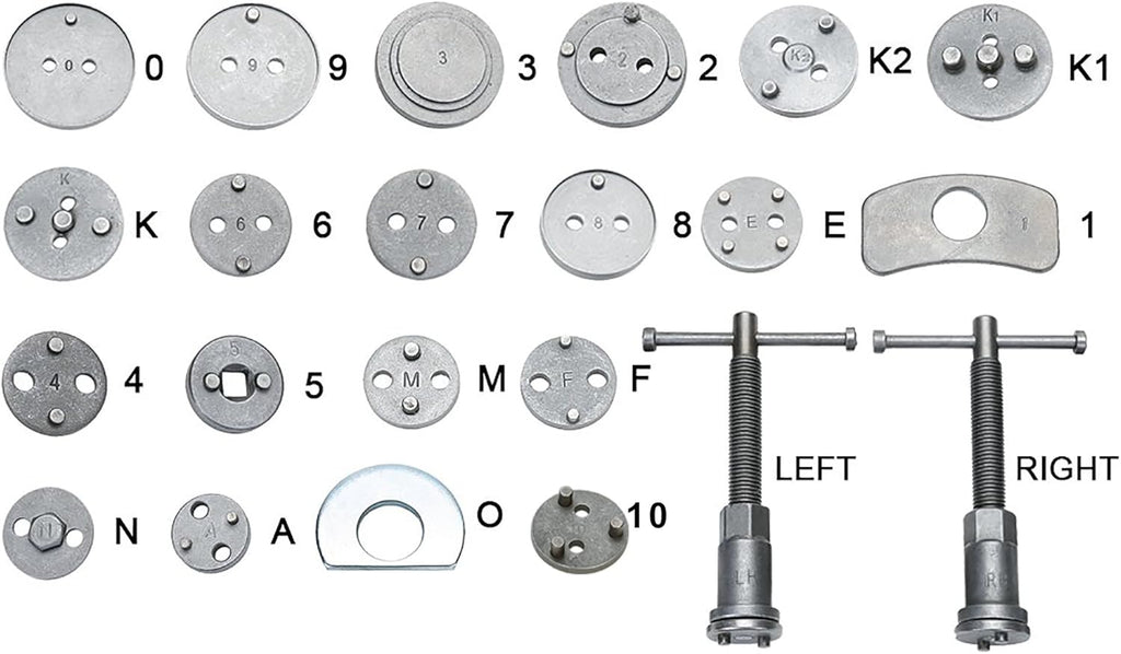 24pc Disc Brake Caliper Tool Set W78070