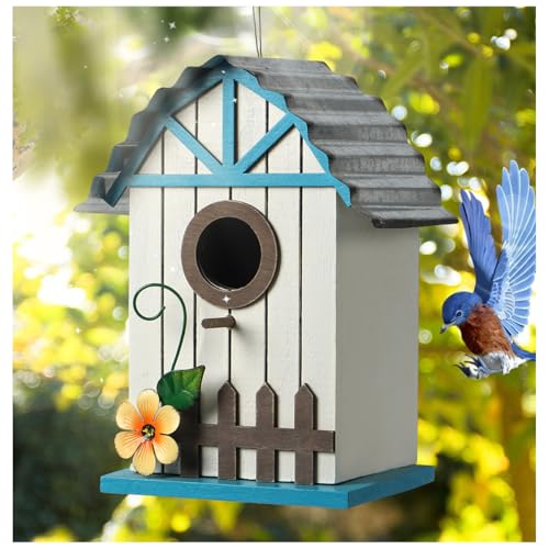 Blue Bird Houses Wooden Bird Nesting Box X889