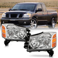 2004-2015 Nissan Titan Armada Headlights Replacement Driver + Passenger H98756
