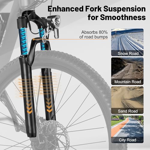 27.5" Peak 750W Electric Mountain Bike with Fork Suspension V82347