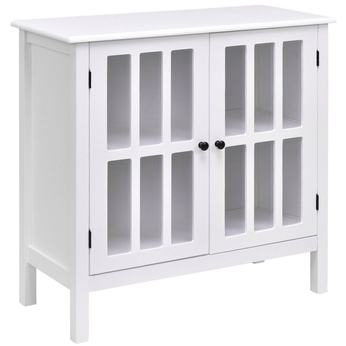 Glass Door Sideboard Console Storage Cabinet W532343
