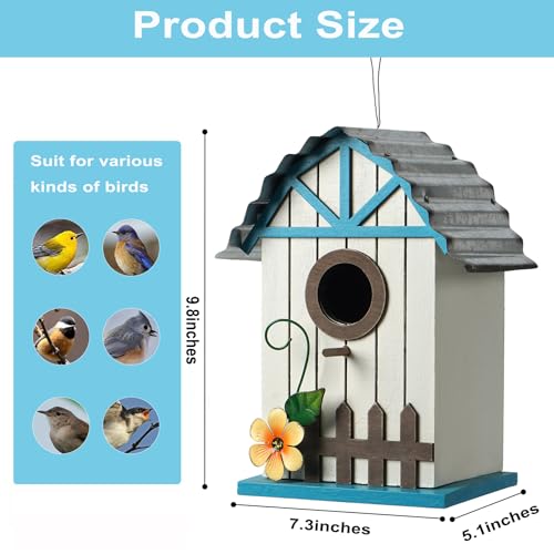 Blue Bird Houses Wooden Bird Nesting Box X889