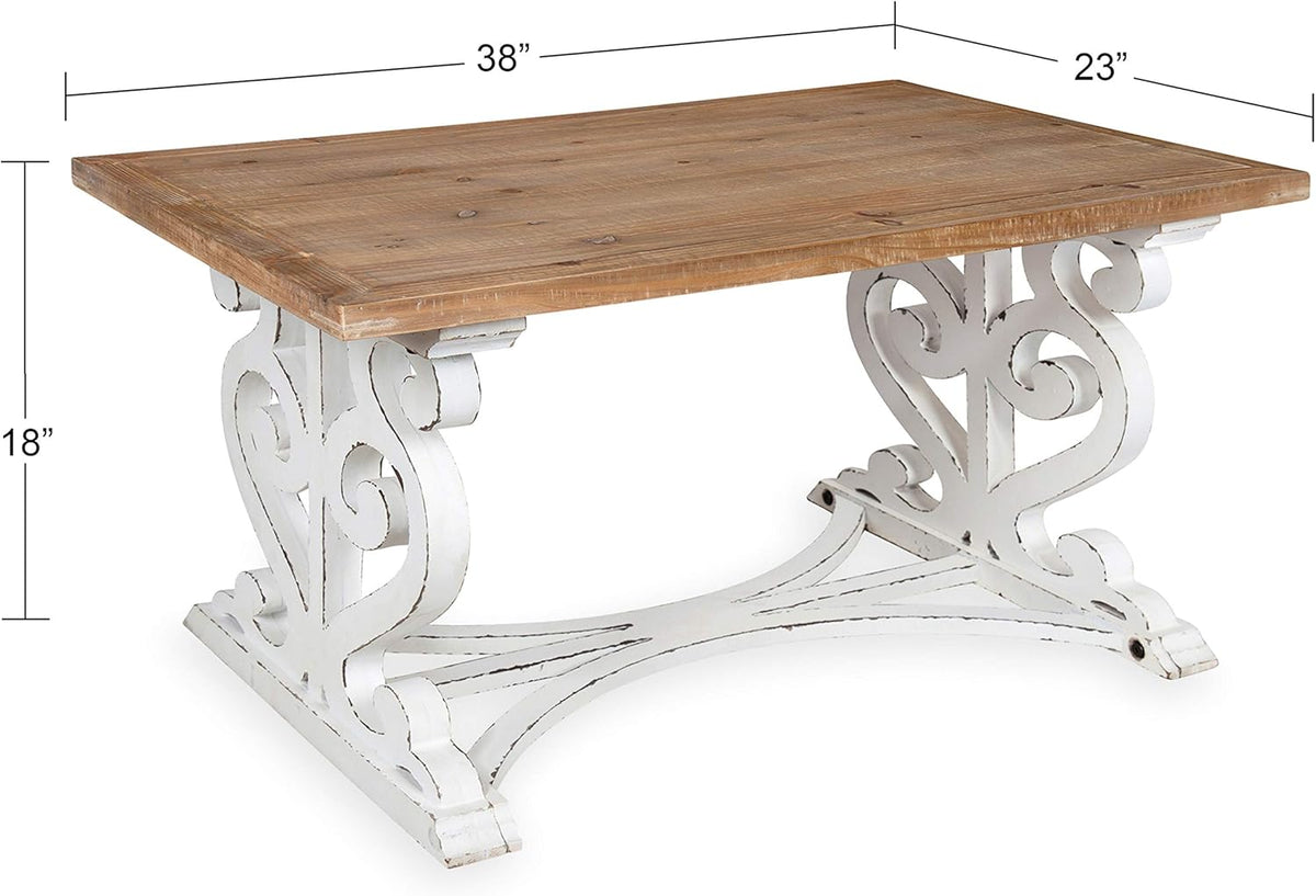 Rustic Carved Coffee Table H11000