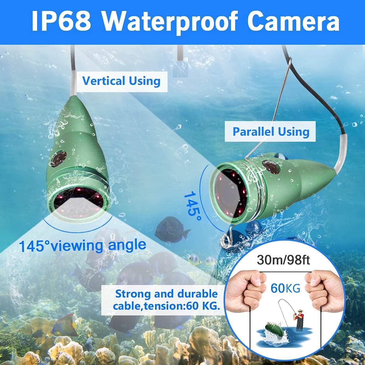 4.3 Inch IP68 Waterproof Underwater Ice Fishing Camera F31547