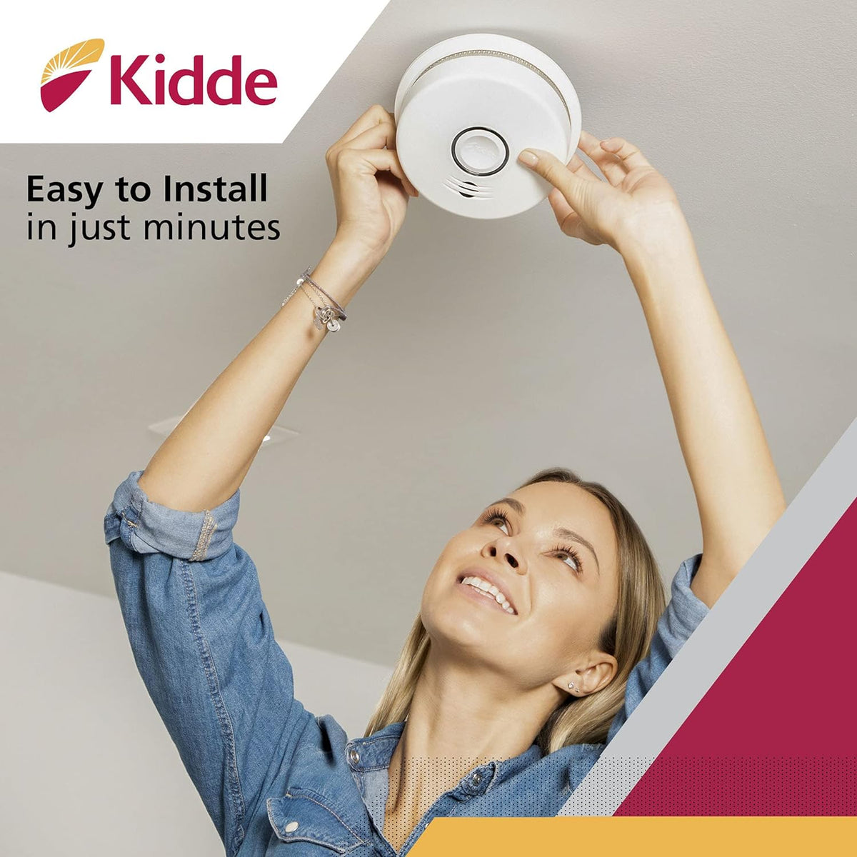 Hardwired Smoke & Carbon Monoxide Detector with Voice Alert V49971