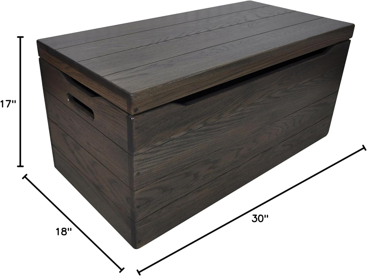 30" Solid Wooden Storage Chest with Handles S127