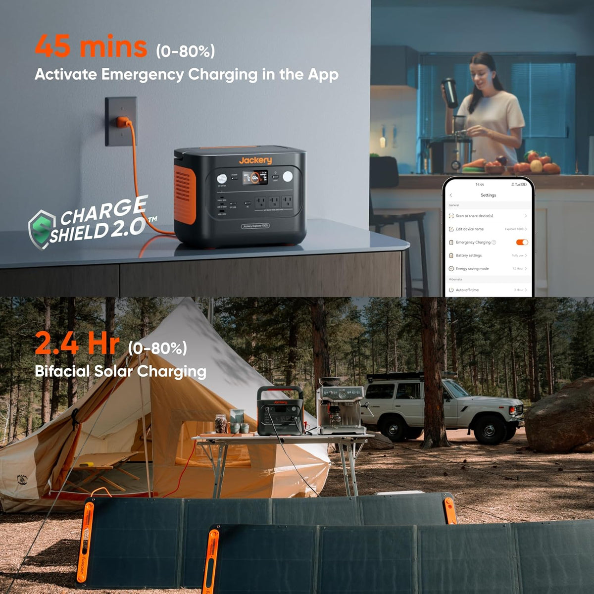 Solar Generator 1000 v2 with 200W Solar Panel C1554
