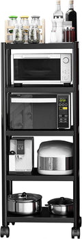 5-Tier Black Stainless Steel Utility Shelving Unit with Wheels X413635
