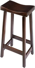 Dark Brown Maple Wood Bar Height Stool I57036