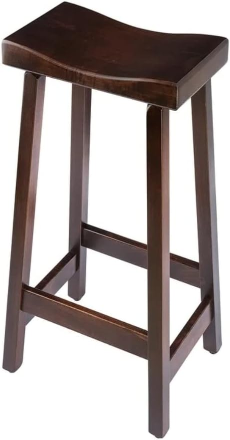 Dark Brown Maple Wood Bar Height Stool I57036
