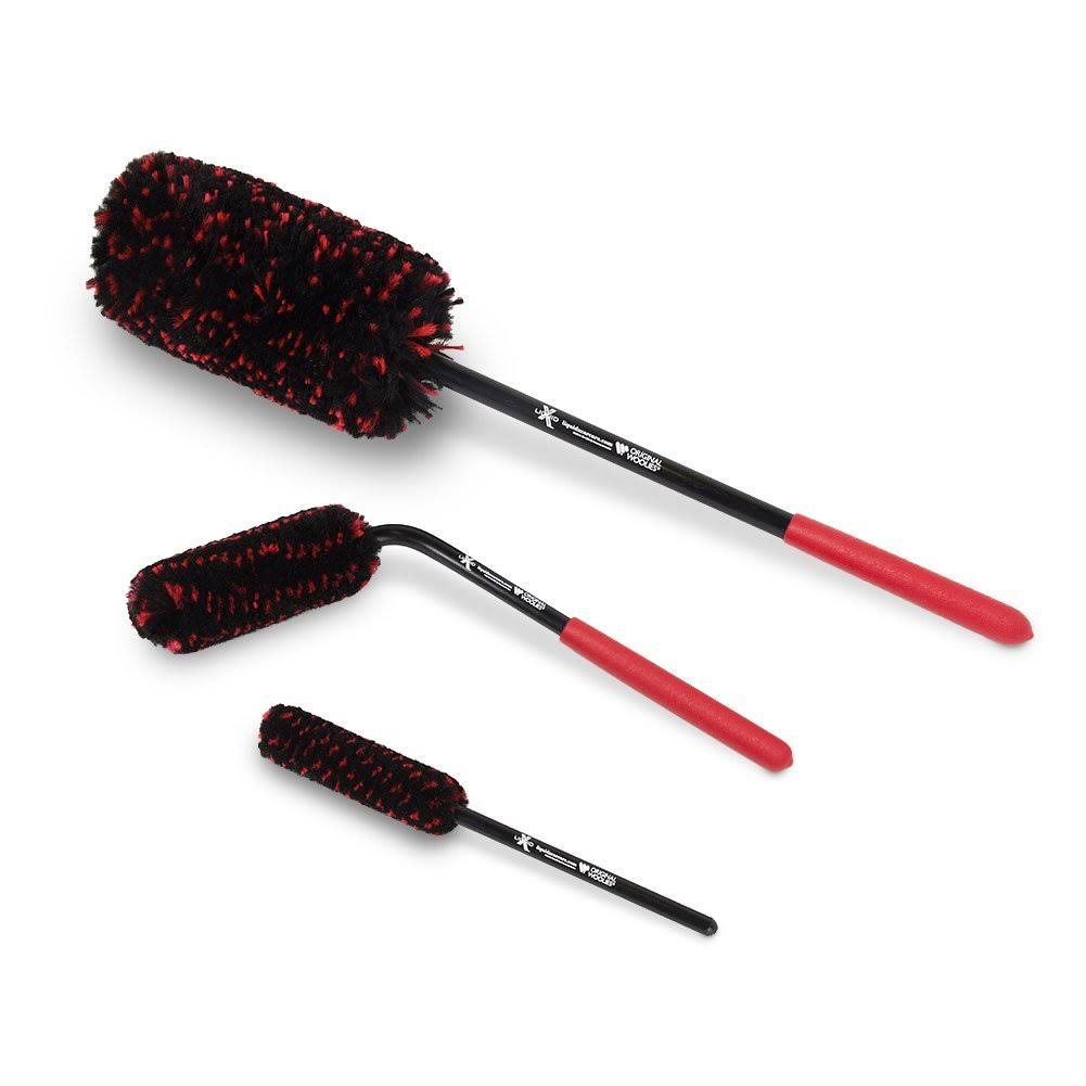 3 Piece Woolies Brush Kit with Angled Caliper Spoke Brush I845357