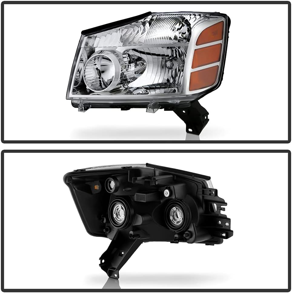 2004-2015 Nissan Titan Armada Headlights Replacement Driver + Passenger H98756