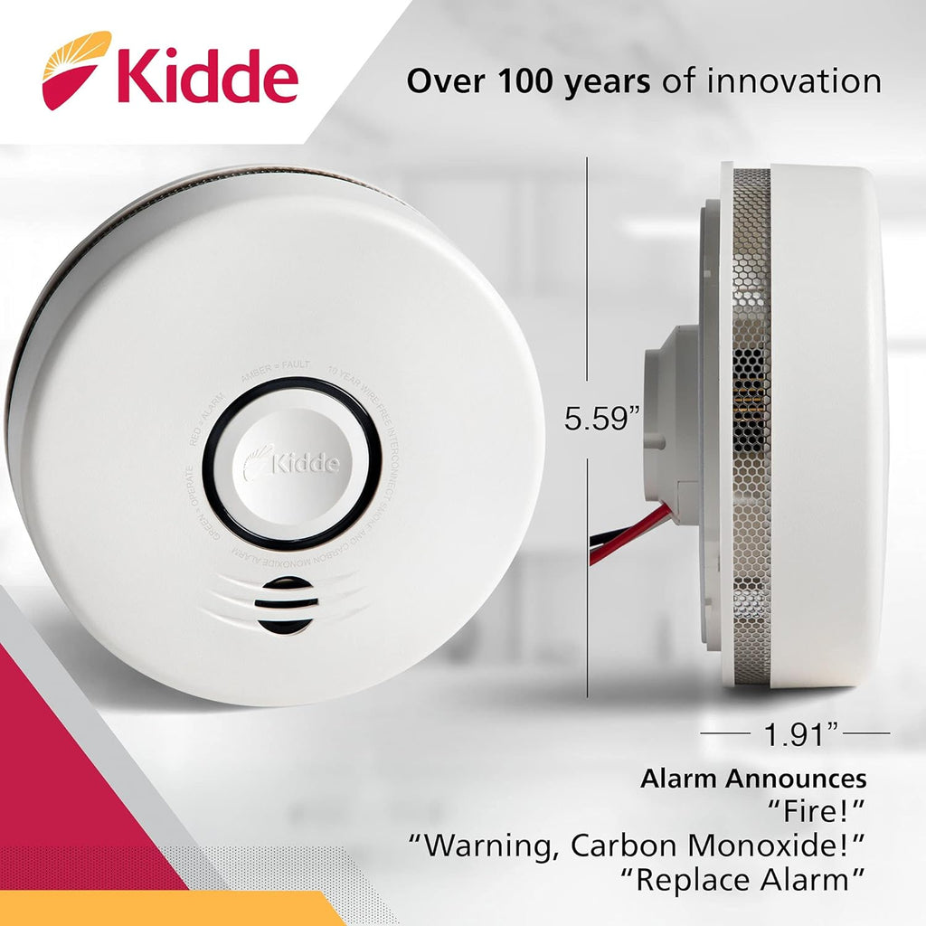 Hardwired Smoke & Carbon Monoxide Detector with Voice Alert V49971