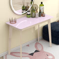 Pink Vanity Desk with Solid Rubber Wood Legs L272324