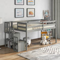 Twin Loft Bed with Stair Case T144
