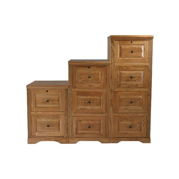 3-Drawer File Cabinet Dark Oak U385