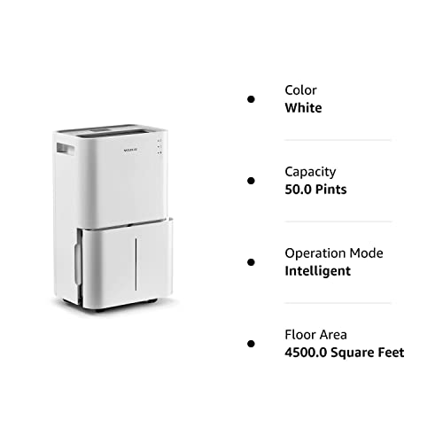 Dehumidifier with Auto or Manual Drainage, 36 db Noise Reducing, 3 Operation Modes O23159