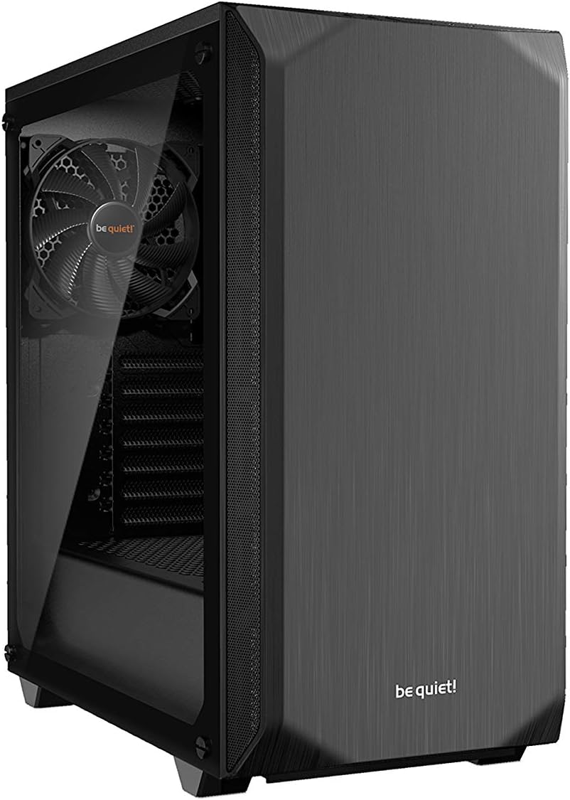 Black Mid Tower ATX Case with Tempered Glass Window Y82393