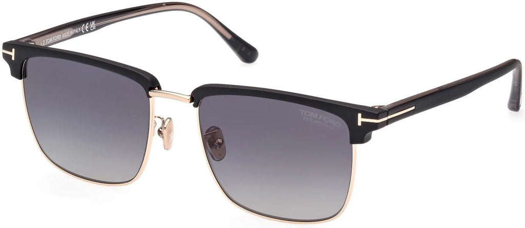 Polarized Smoke Gradient Square Men's Sunglasses W240
