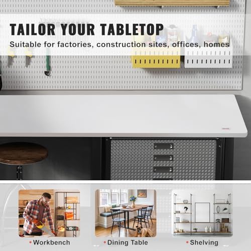 White 55" x 28" x 1" Solid Particle Board Desk Top Z2759
