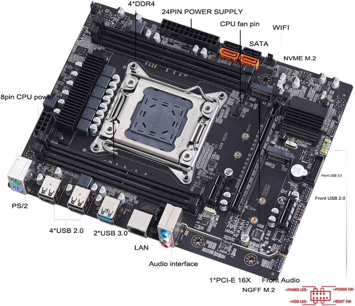 Dual M.2 NVME Slot Motherboard for LGA2011-3 C841