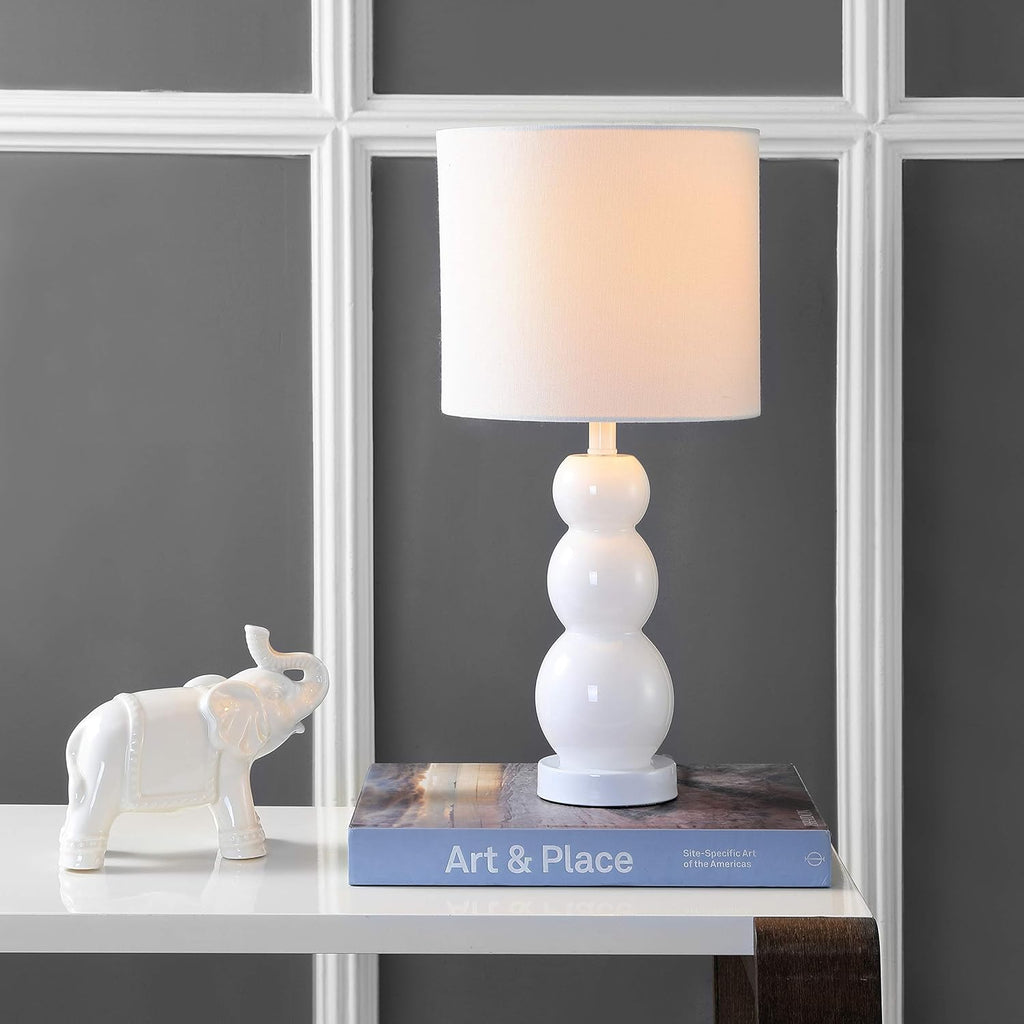 White Glass 19-inch Table Lamp H54929