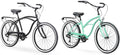 7-Speed 26 Inch Beach Cruiser Bikes with Rear Racks U20080