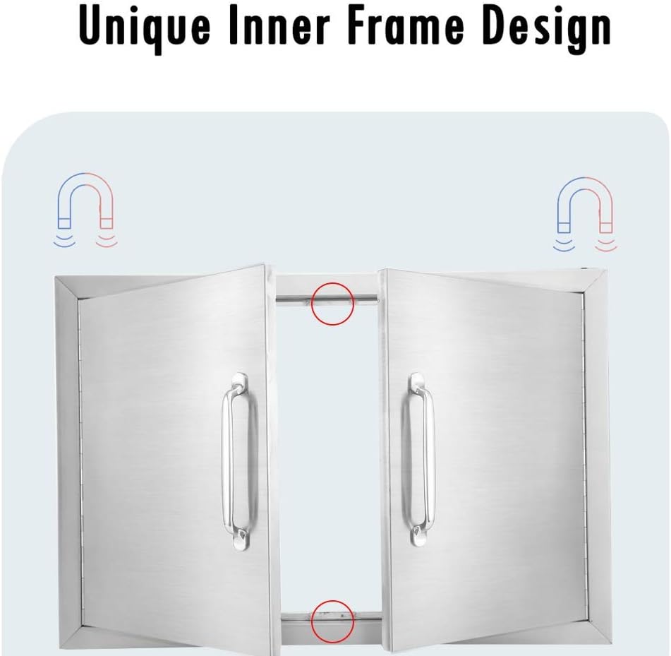 39 W X 26 H Stainless Steel Double Access Door K9890