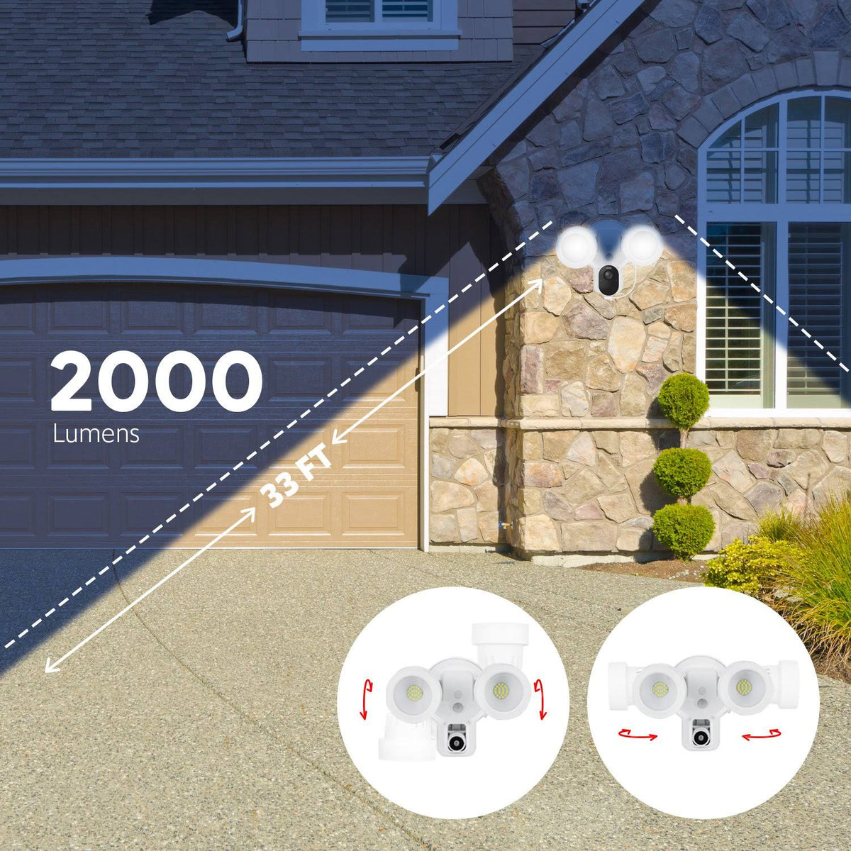 3-in-1 Floodlight, Charger and Mount (White) L656375