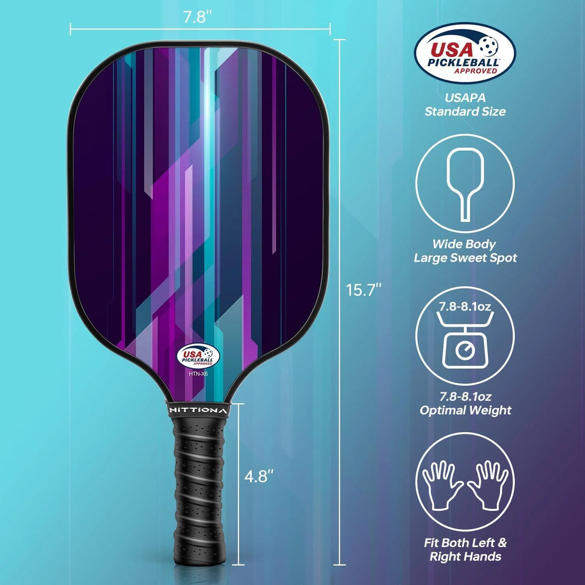 Fiberglass Pickleball Paddles Set of 4 R530601