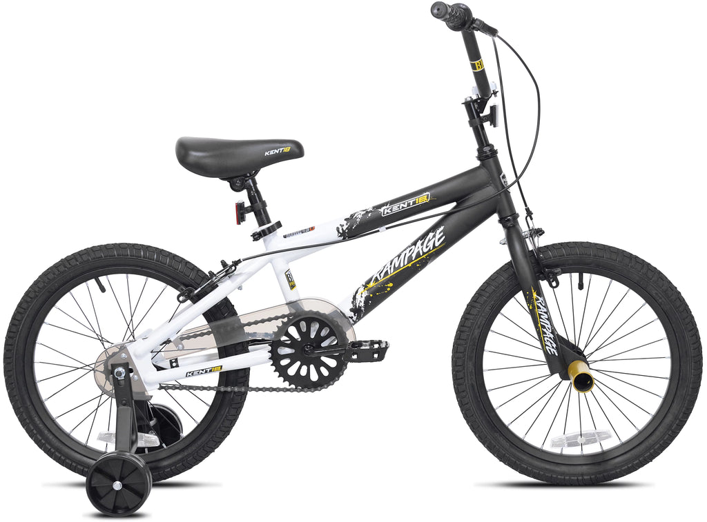 18 in. White and Black Bike T4258