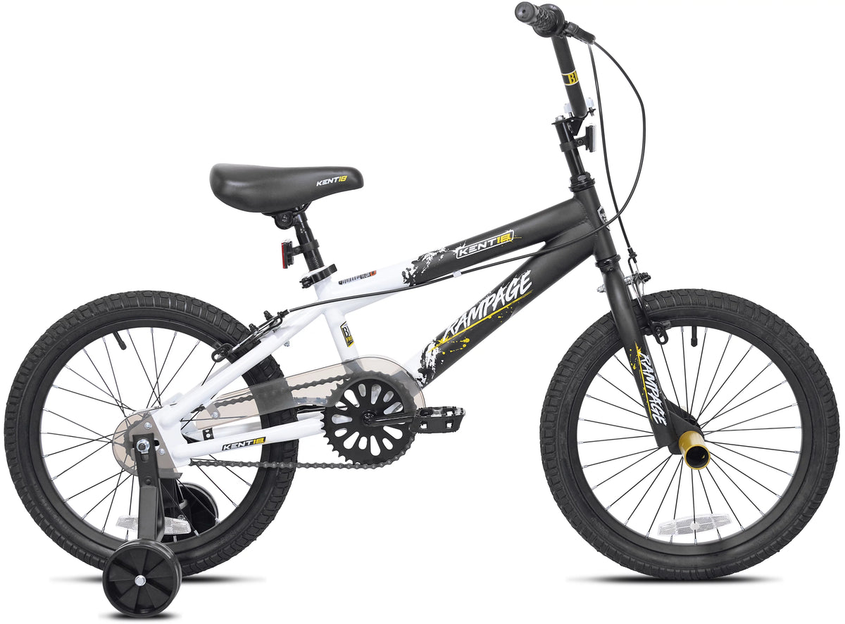 18 in. White and Black Bike T4258