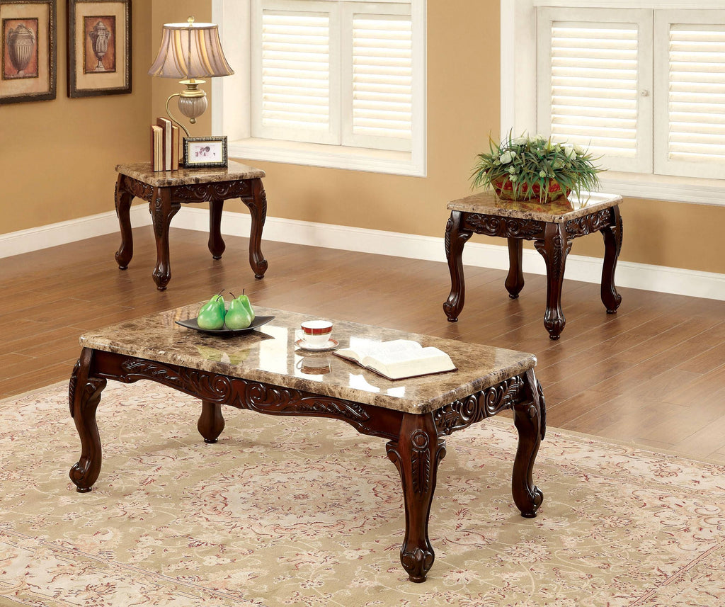 3 Piece Table Set, Dark Oak O2434