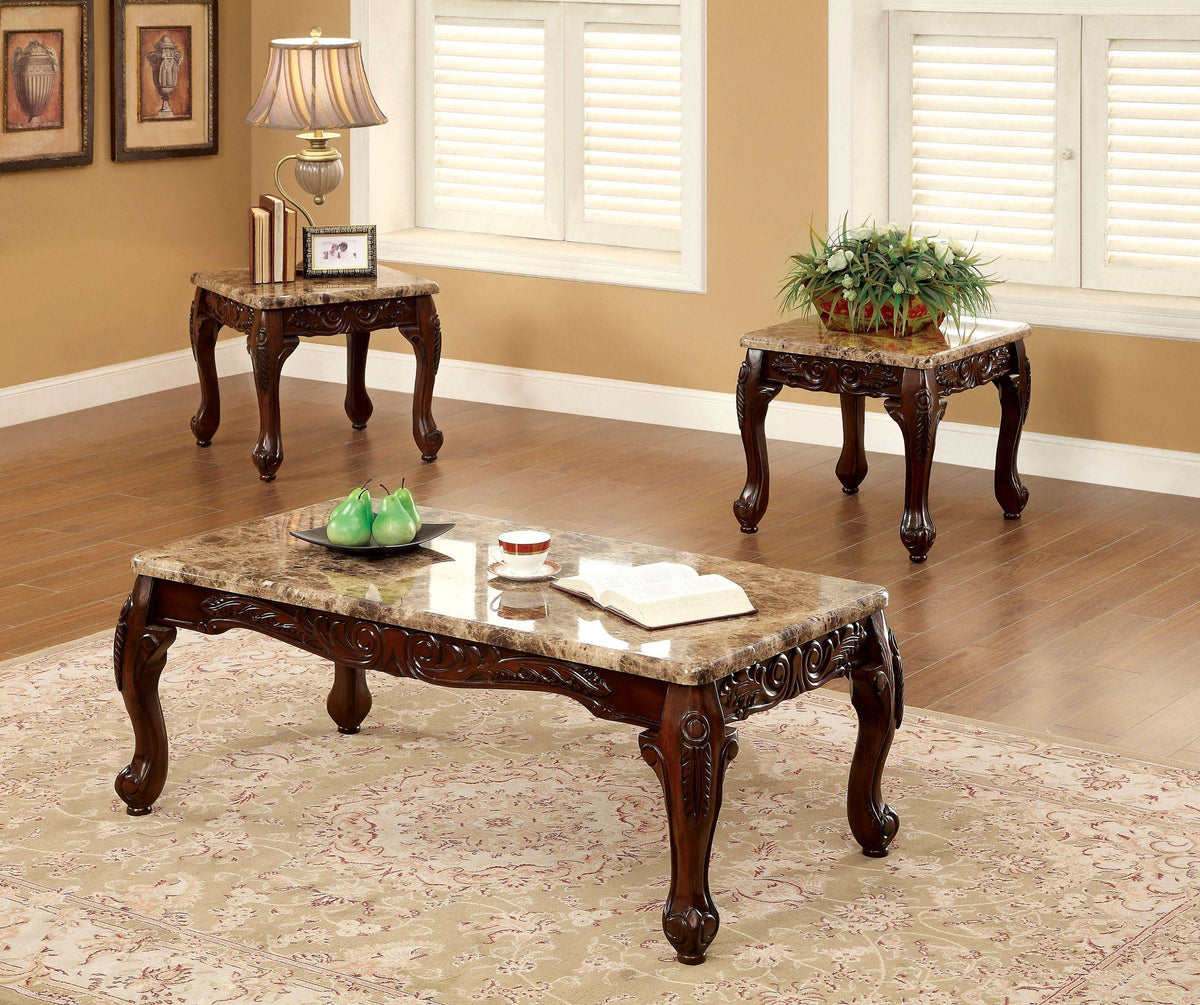 3 Piece Table Set, Dark Oak O2434