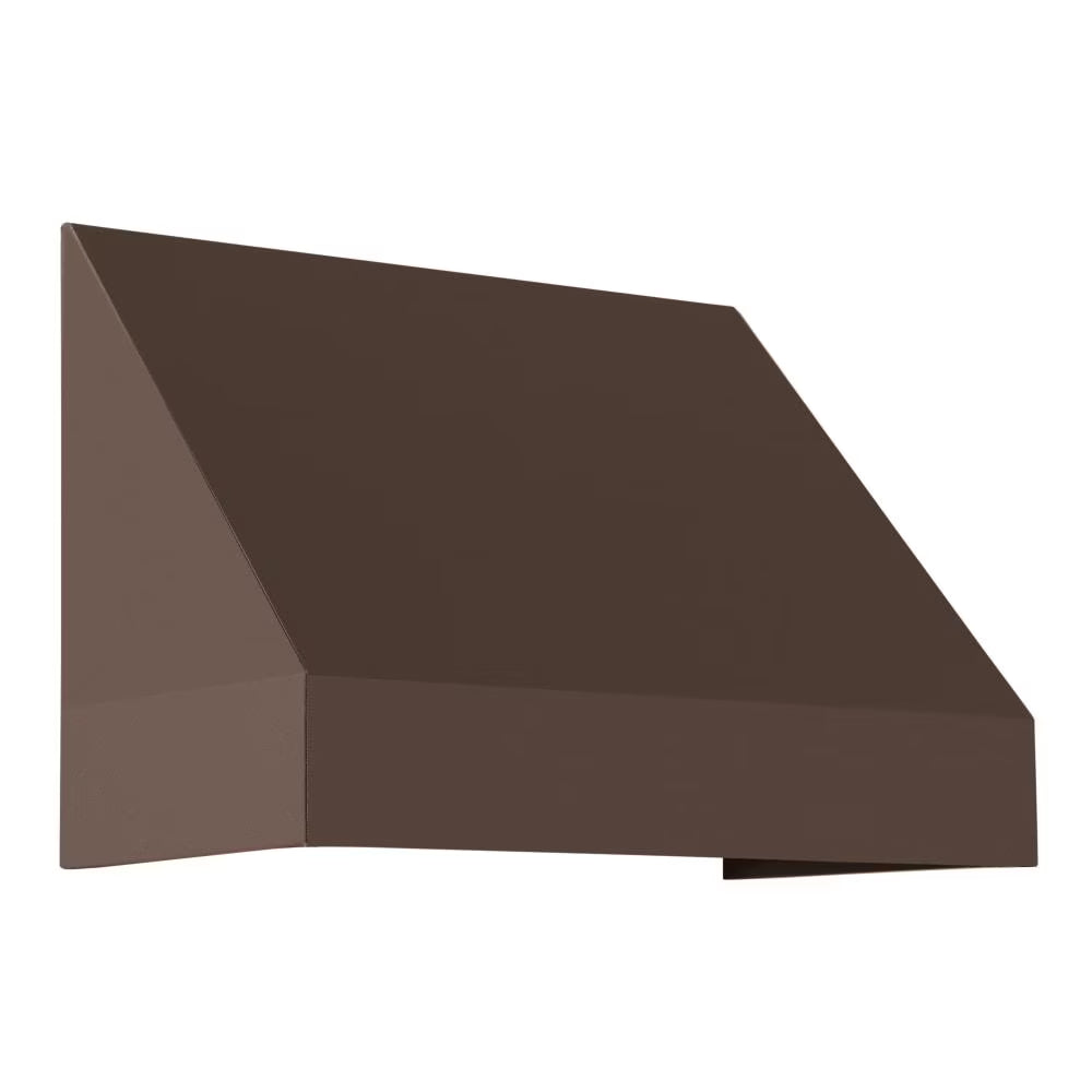 4.375 ft Fixed Awning Acrylic Fabric, Brown E931