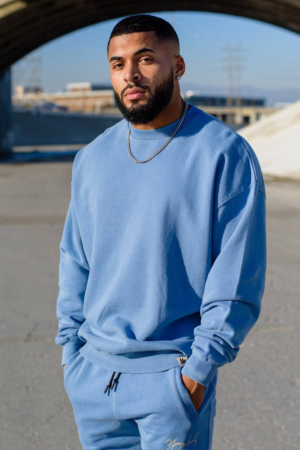 Oversized Crewnecks Sand Wash L2218