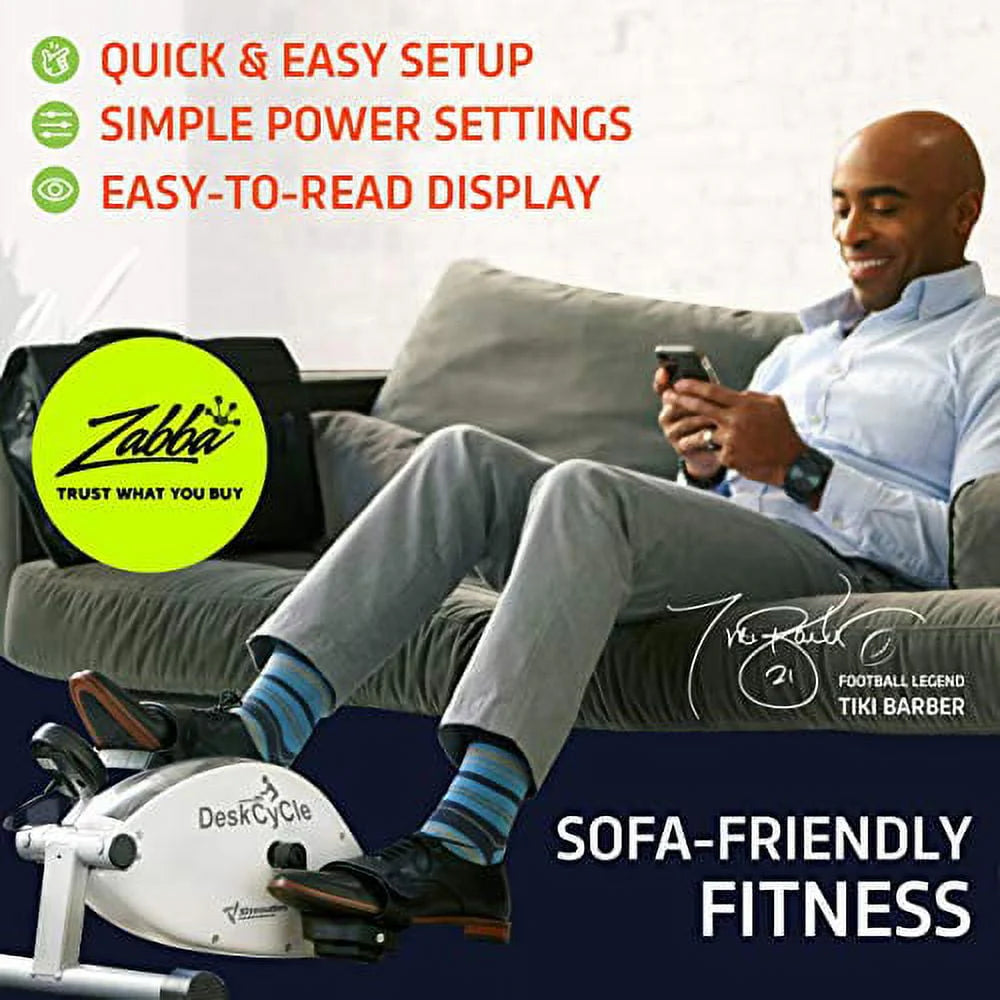 White Under Desk Bike Pedal Exerciser F484646