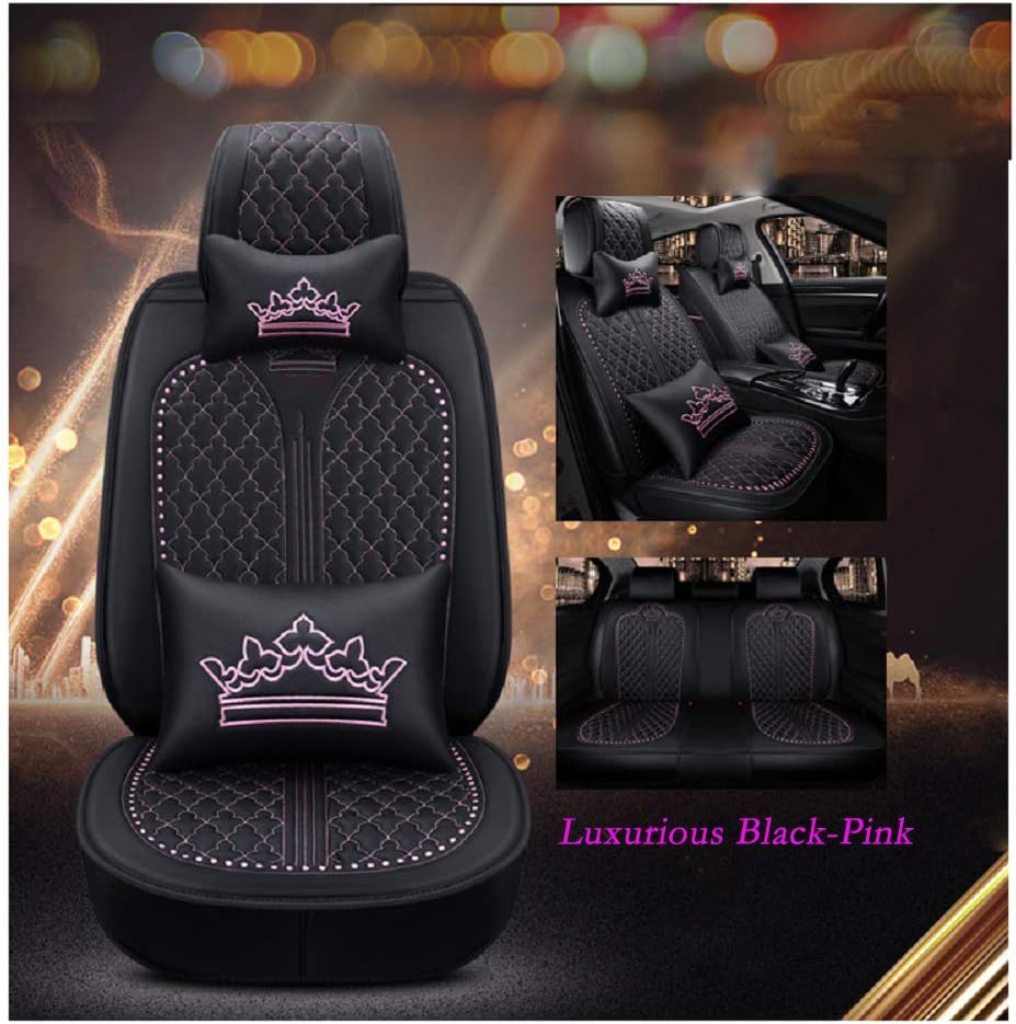 Black-Pink Car Seat Covers Full Set T80114