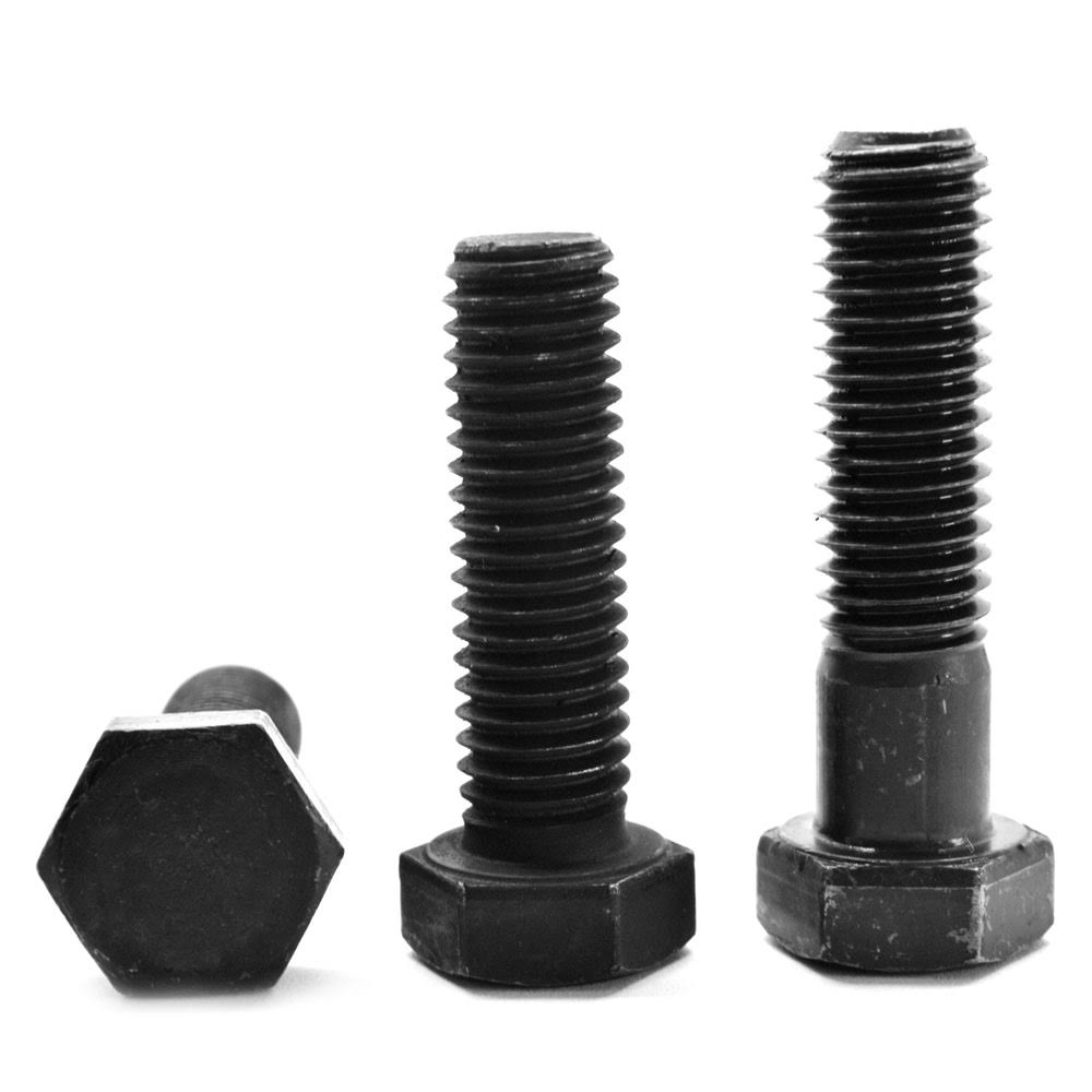 7/16x22-14 x 1 1/2x22 (FT) Coarse Thread Grade 5 Hex Cap Screw (Bolt) - USA Medium Carbon Steel Black Oxide Pk 500 U227