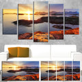 Ocean Coast Sunset in Norway Canvas Artwork Print F61965