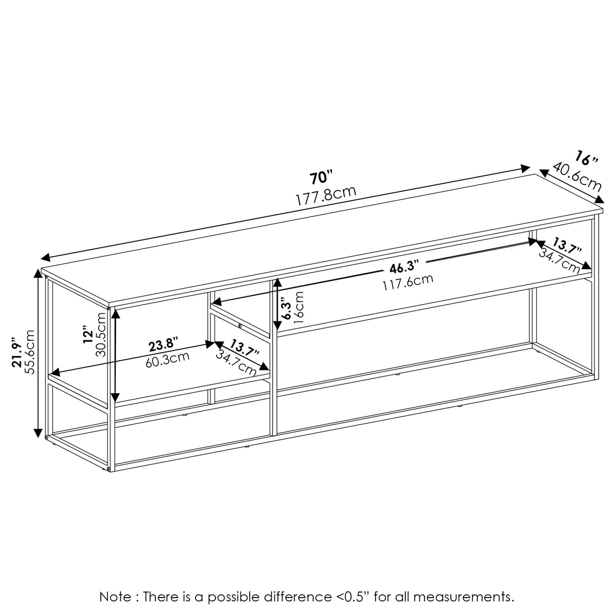 French Oak Grey TV Stand E878