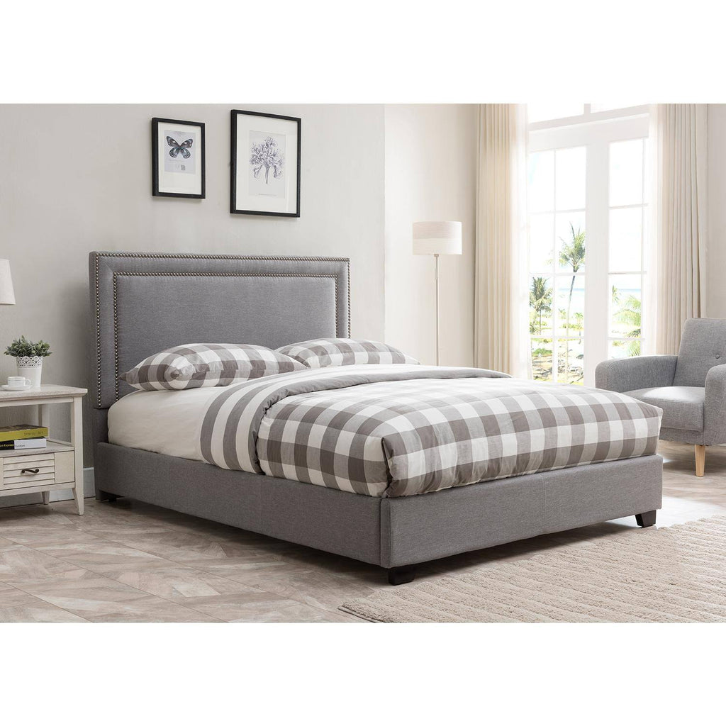 Grey Linen King Size Headboard C6246