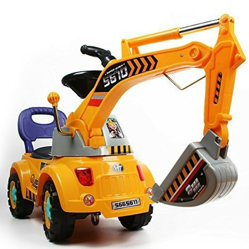Scooter Ride on Excavator Pulling Cart Construction Truck T1472